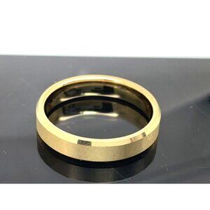 Men's Wedding Band Gold Tone Tungsten 5mm Ring Size 11